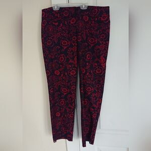 Ann Taylor Loft Julie Rivera Floral Print Cropped Pants size 2